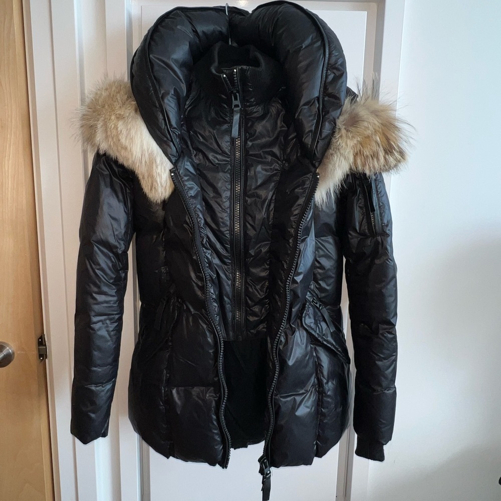 Point Zero Down Winter Coat with fur trim detachable hood
